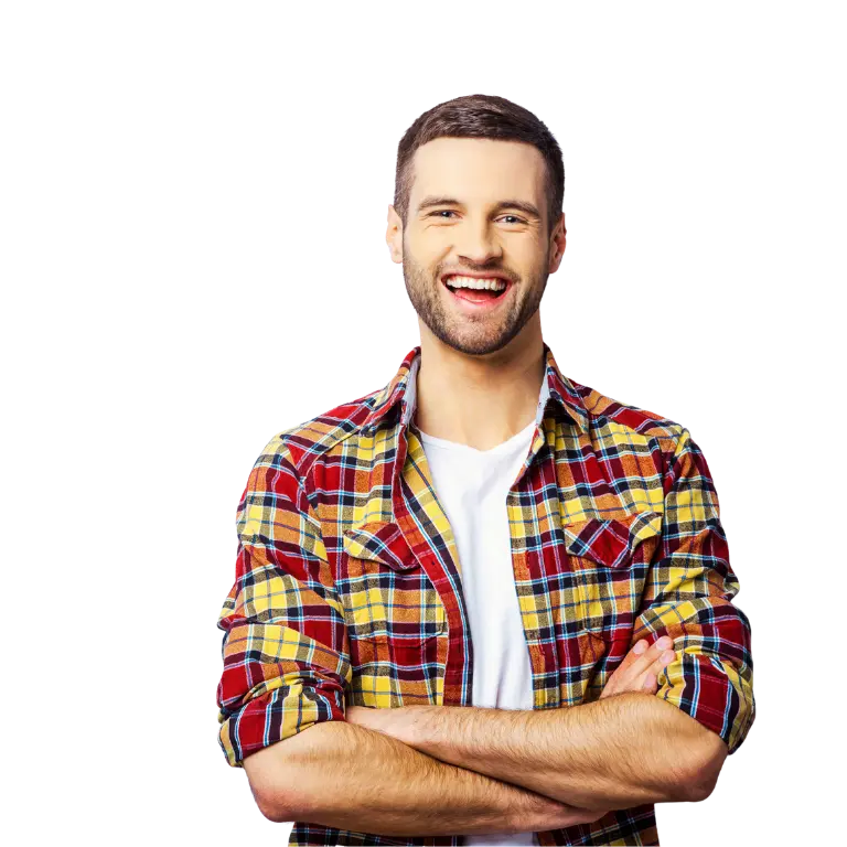 Ein lächelnder Support-Experte von JOBS Bochum repräsentiert den innovativen Help-Desk für die Branchen Energie, Finanzen und Mobility.